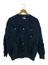 【中古】JUNYA WATANABE COMME des GARCONS◆カットアウト プルオーバー/S/ポリエステル/BLK/JM-N016/AD2023//...