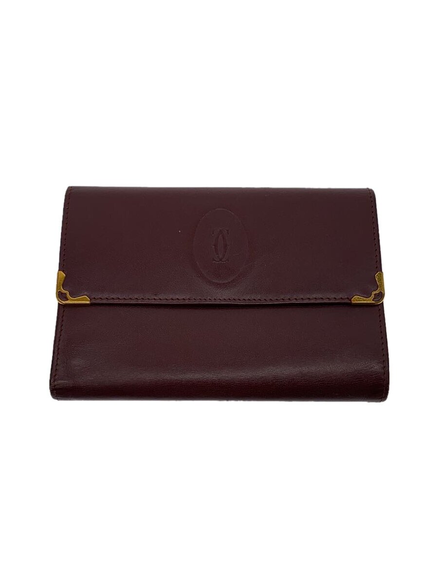 【中古】Cartier◆3つ折り財布/--/BRD/�