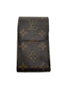 【中古】LOUIS VUITTON◆エテュイ・シガレット_モノグラム・キャンバス_BRW/--/BRW/総柄/メンズ【服飾雑貨他】