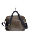 【中古】FOSSIL◆ブリーフケース/レザー/BRW/無地【バッグ】