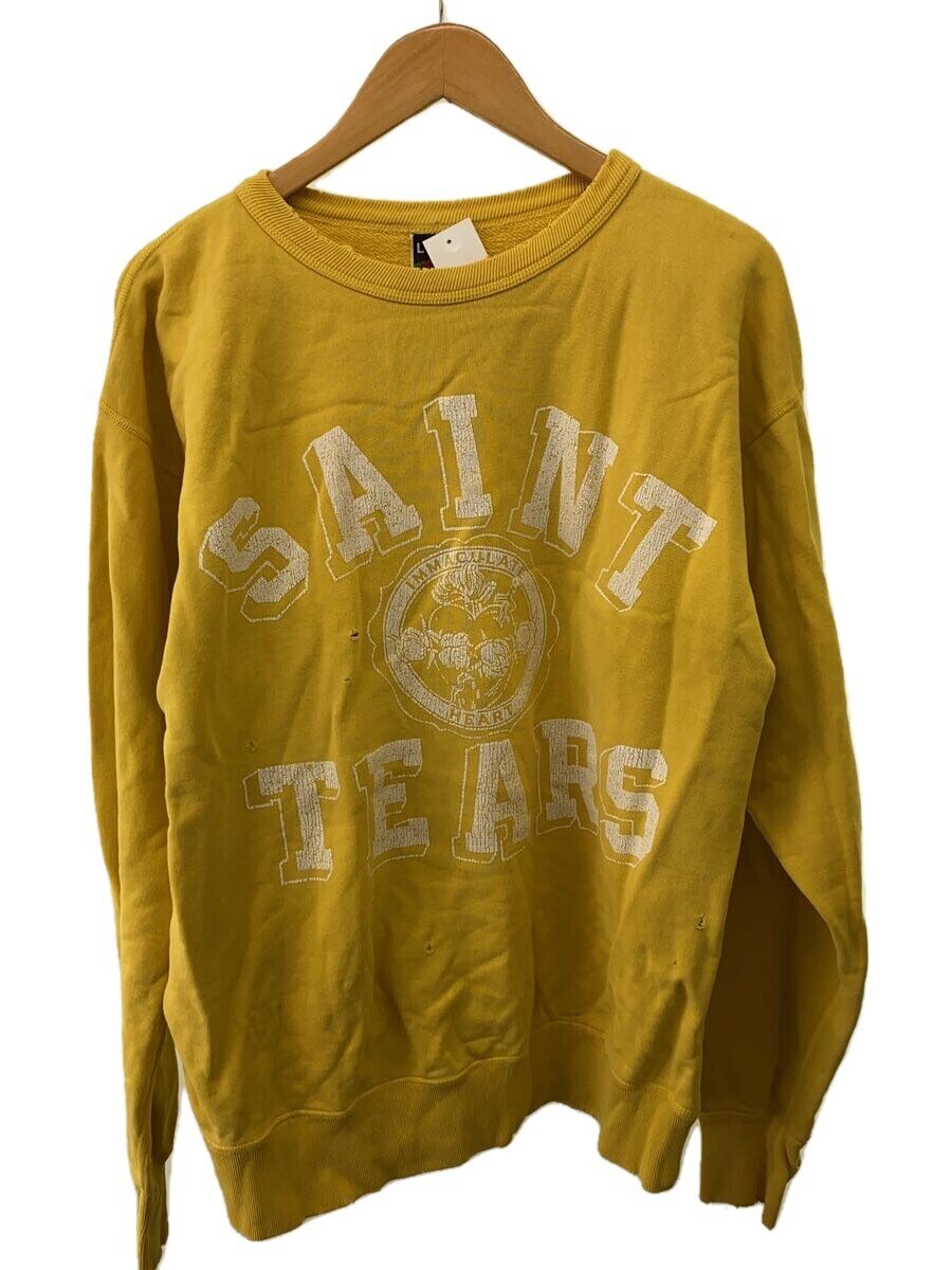 【中古】SAINT TEARS◆スウェット/L/コットン/YLW【メンズウェア】