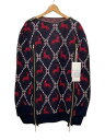 【中古】TAKAHIROMIYASHITA TheSoloist.◆2021AW/boat neck nordic cape/1/ウール/NVY/総柄/SK.0001CAW21【メンズウェア】