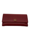 【中古】GUCCI◆長サイフ_GGマーモント/レザー/RED/レディース//【服飾雑貨他】(4)