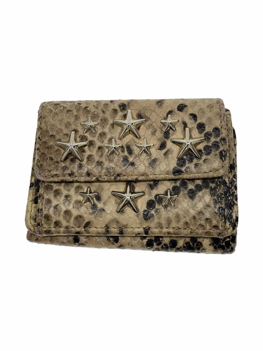【中古】JIMMY CHOO◆3つ折り財布/--/KHK/レディース【服飾雑貨他】