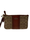 【中古】COACH◆ポーチ/レザー/CML/総柄/32455/シグネチャー【バッグ】