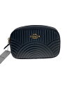 【中古】COACH◆ウエストバッグ_オールレザー/レザー/BLK/無地【バッグ】