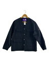 【中古】THE NORTH FACE PURPLE LABEL◆Mountain Wind Cardigan/ノーカラージャケット/M/コットン/ブラック/NP...
