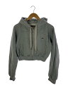 【中古】MAISON SPECIAL◆Front Zip Short Hoodie/FREE/コットン/GRY/無地/21232415803【レディースウェア】