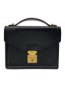 【中古】LOUIS VUITTON◆モンソー_エピ_BLK/レザー/ブラック/内側劣化有/内側ヨゴレ 使用感有/【バッグ】