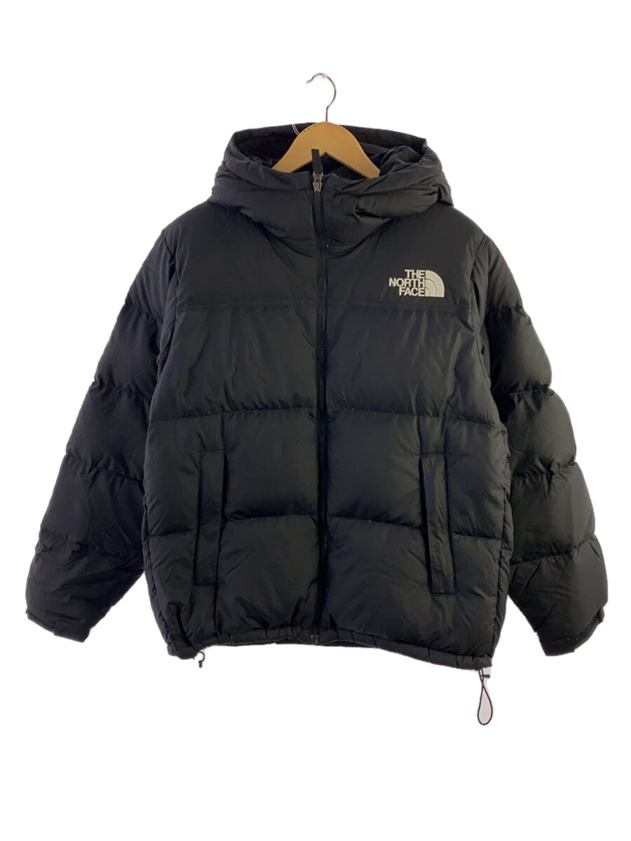【中古】THE NORTH FACE◆NUPTSE HOODIE_ヌプシフーディー/L/ナイロン/BLK【メンズウェア】