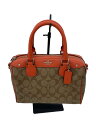 【中古】COACH◆ボストンバッグ_シグネチャー/キャンバス/BRW【バッグ】