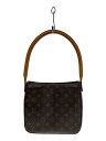 【中古】LOUIS VUITTON◆ルーピングMM_モノグラム・キャンバス_BRW/PVC/BRW【バッグ】(4)