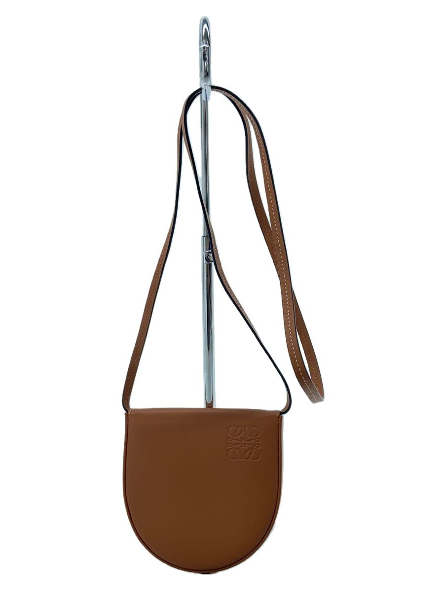 【中古】LOEWE◆ショルダーバッグ/ヒールポーチ/レザー/アナグラム/BEG///【バッグ】