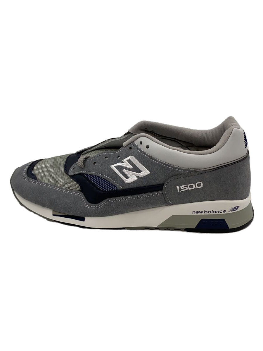 【中古】NEW BALANCE◆ローカットスニーカー/UK9.5/GRY/レザー/U1500UKG【シューズ】