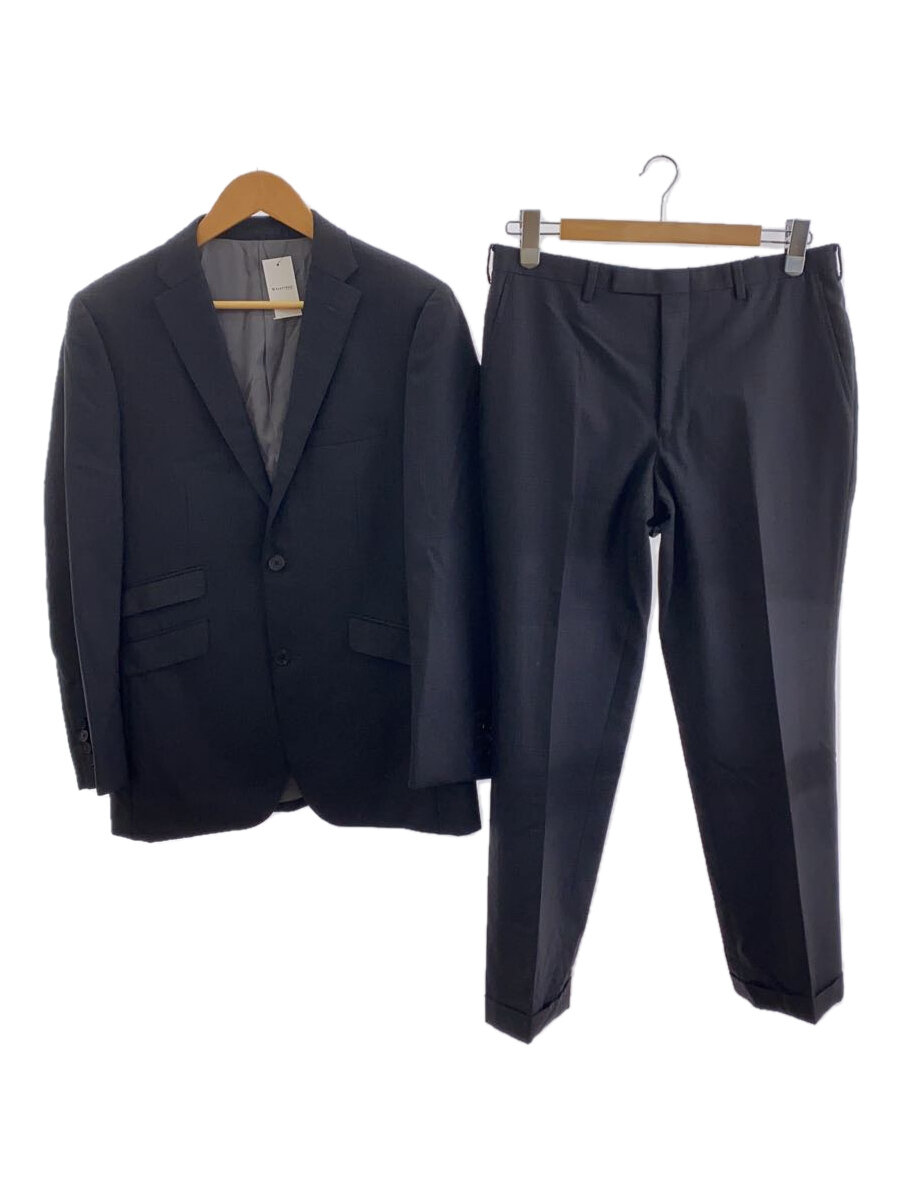 【中古】BURBERRY BLACK LABEL◆セットアップ/40/ウール/BLK/チェック/D1H12-403-08【メンズウェア】