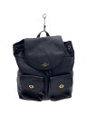 【中古】COACH◆リュック_オールレザー/レザー/BLK/無地【バッグ】