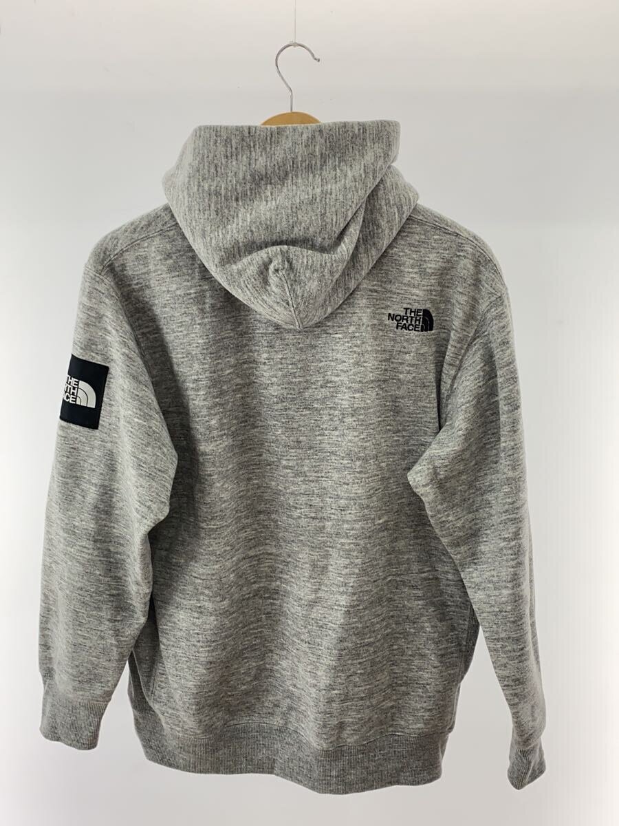 【中古】THE NORTH FACE◆SQUARE LOGO HOODIE_スクエア ロゴ フーディ/L/コットン/GRY【メンズウェア】
