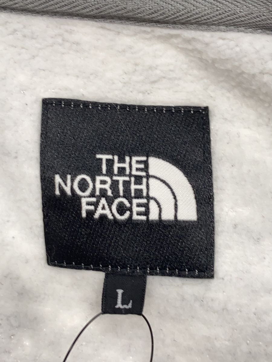 【中古】THE NORTH FACE◆SQUARE LOGO HOODIE_スクエア ロゴ フーディ/L/コットン/GRY【メンズウェア】