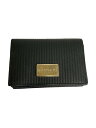 【中古】BVLGARI◆カードケース/レザー/BLK/メンズ【服飾雑貨他】