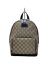 【中古】GUCCI◆429020/リュック_GGスプリーム/PVC/BEG/総柄/バックパック/GG【バッグ】