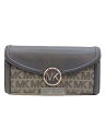 【中古】MICHAEL KORS◆長財布/--/GRY/総柄/レディース/35F9SFTE3J【服飾雑貨他】
