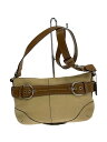 【中古】COACH◆ショルダーバッグ/レザー/IVO/3768【バッグ】
