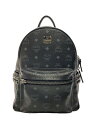 【中古】MCM◆リュック/レザー/BLK/総柄/MMK6SVE37BK001【バッグ】