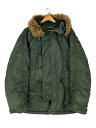 【中古】ALPHA INDUSTRIES◆N-3B/フライトジャケット/S/ナイロン/カーキ/20024-221【メンズウェア】