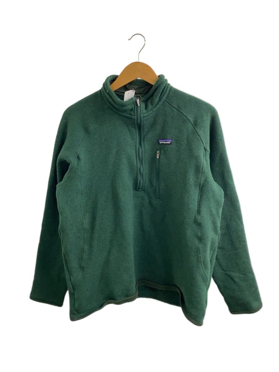 【中古】patagonia◆スウェット/L/ポリエステル/GRN/無地【メンズウェア】