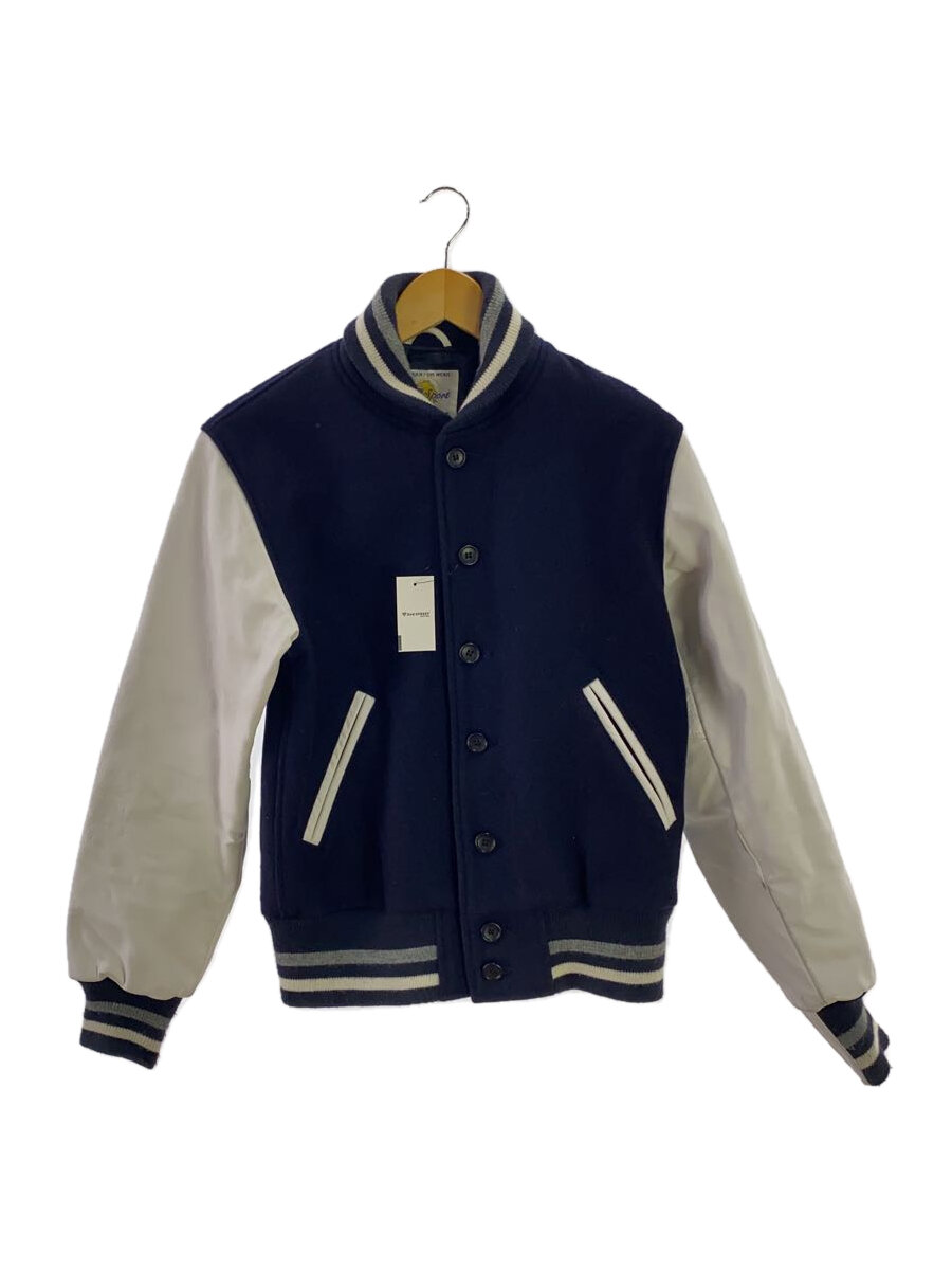 【中古】GOLDEN BEAR◆スタジャン/M/ウール/NVY//【メンズウェア】