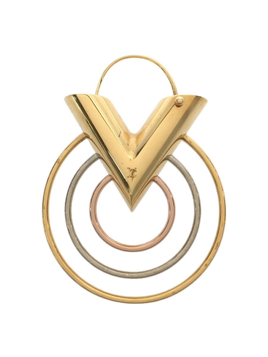 【中古】LOUIS VUITTON◆シングルイヤリング・エセンシャルVトリオ_GLD/--/GLD/レデ...