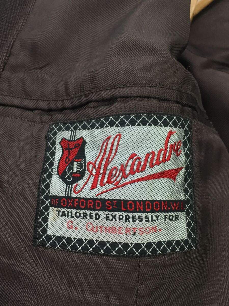 【中古】60s/alexandre of oxford/テーラードジャケット/--/ウール/BRW/チェック//【メンズウェア】