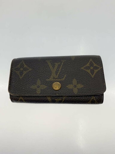 【中古】LOUIS VUITTON◆ミュルティクレ4_モノグラム・キャンバス_BRW/PVC/BRW/総柄/レディース【服飾雑貨他】 【中古】LOUIS VUITTON◆ミュルティクレ4_モノグラム・キャンバス_BRW/PVC/BRW/総柄/レディース【服飾雑貨他】
