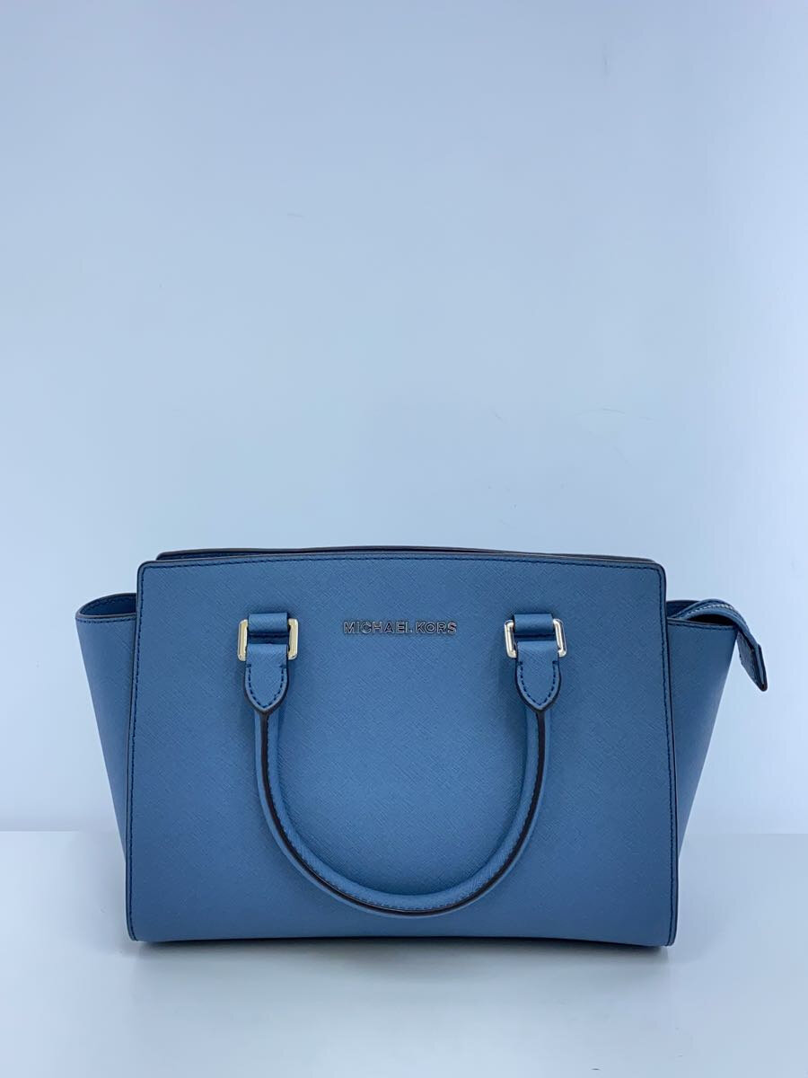 【中古】MICHAEL KORS◆ハンドバッグ/--/BLU/無地/OD-1609【バッグ】