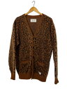 【中古】WACKO MARIA◆LEOPARD MOHAIR CARDIGAN/L/モヘア/BRW/20FW-WMK-KN20【メンズウェア】