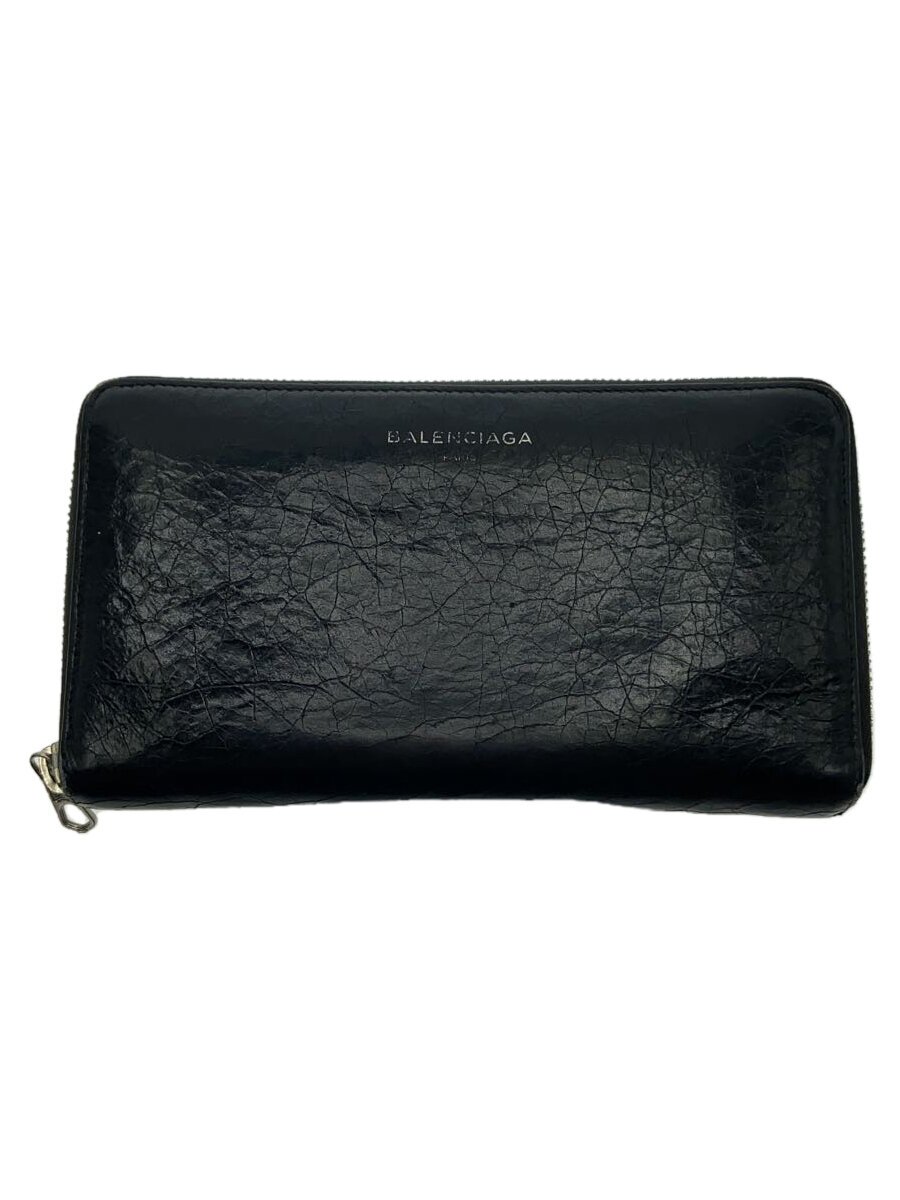 【中古】BALENCIAGA◆長財布/レザー/BLK/メンズ/519641//【服飾雑貨他】