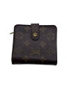 【中古】LOUIS VUITTON◆コンパクト・ジップ_モノグラム・キャンバス_BRW/PVC/BRW/レディース【服飾雑貨他】(4)