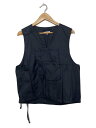 【中古】Engineered Garments◆ナイロンベスト/S/ナイロン/BLK/無地【メンズウェア】