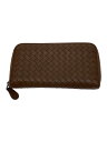 【中古】BOTTEGA VENETA◆長財布/--/BRW/メンズ【服飾雑貨他】