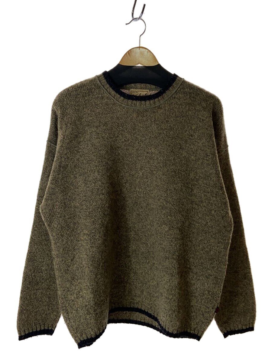 【中古】Woolrich◆00s/ニット・セーター(厚手)/L/ウール/BRW/無地【メンズウェア】