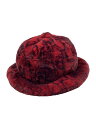 【中古】KANGOL◆Faux Fur Casual/L/ポリエステル/RED/総柄/メンズ/K4190ST【服飾雑貨他】