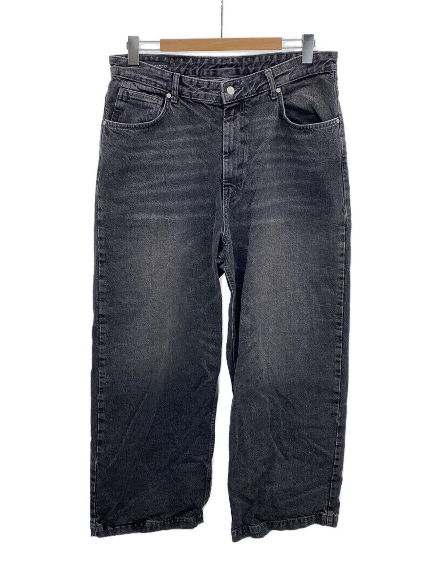 【中古】ZARA◆WIDE LEG デニムパンツ/ボトム/44/デニム/GRY【メンズウェア】