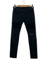 【中古】HYSTERIC GLAMOUR◆パッチリメイク スリムデニムパンツ/スキニーパンツ/31/コットン/BLK/02201AP01【メンズウェア】(4)