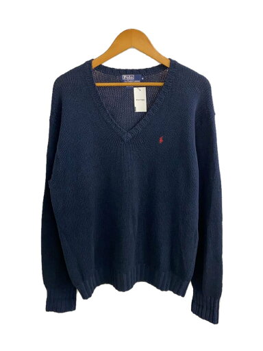 【中古】POLO RALPH LAUREN◆ニット・セーター(薄手)/M/コットン/NVY【レディースウェア】 【中古】POLO RALPH LAUREN◆ニット・セーター(薄手)/M/コットン/NVY【レディースウェア】