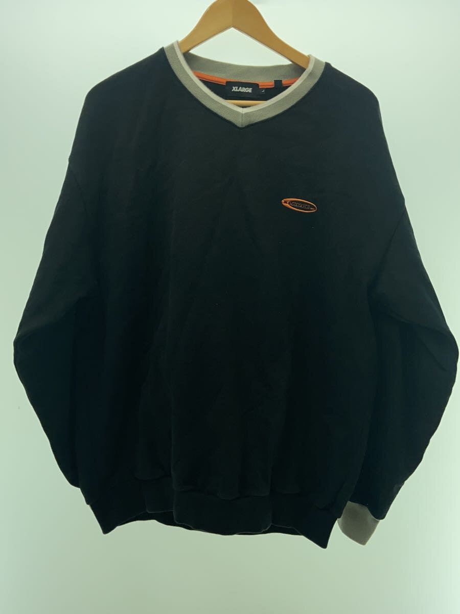 【中古】X-LARGE◆スウェット/L/コットン/BLK【メンズウェア】