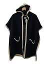 【中古】BURBERRY◆カシミヤ混/ケープ/one/ウール/BLK【レディースウェア】