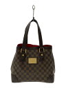 【中古】LOUIS VUITTON◆ハムステッドPM_ダミエ・エベヌ_BRW/PVC/BRW【バッグ】