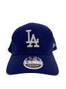 【中古】NEW ERA◆キャップ/FREE/ポリエステル/ブルー/無地/メンズ【服飾雑貨他】