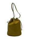 【中古】LONGCHAMP◆巾着型/トートバッグ/--/YLW/無地【バッグ】