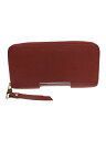 【中古】LOUIS VUITTON◆ジッピー・ウォレット_モノグラム・アンプラント_RED/牛革/RED/レディース/角スレ/内側汚//【服飾雑貨他】